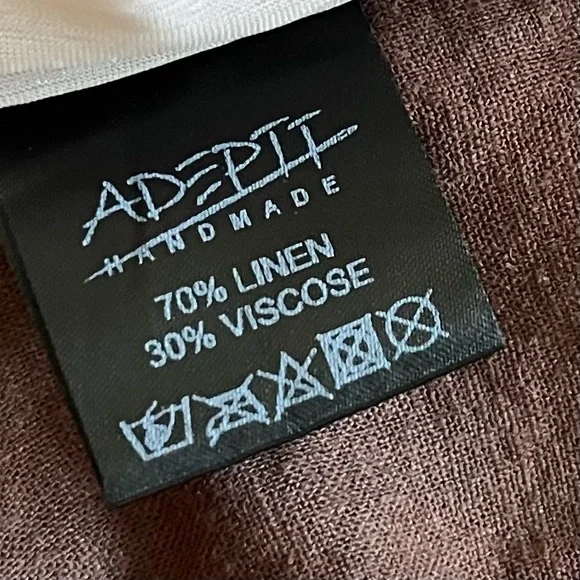 ADEPTT LINEN MAXI DRESS WITH LARGE FRONT POCKETS AND SHEER CHIFFON SIDES MODERN - Picture 7 of 13